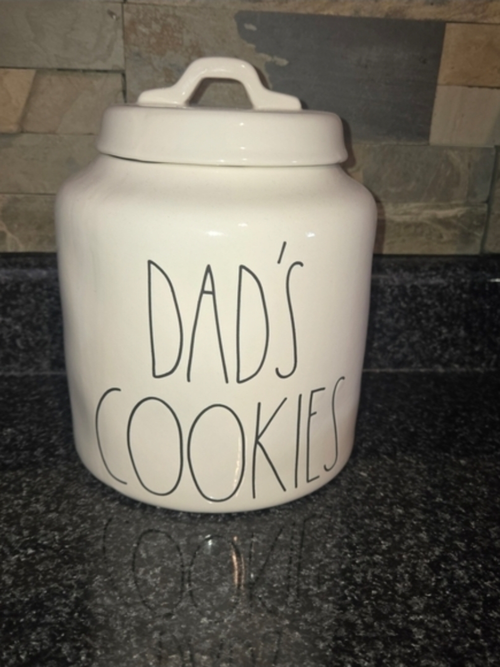 Rae Dunn White 'Dad's Cookies' Large Canister
